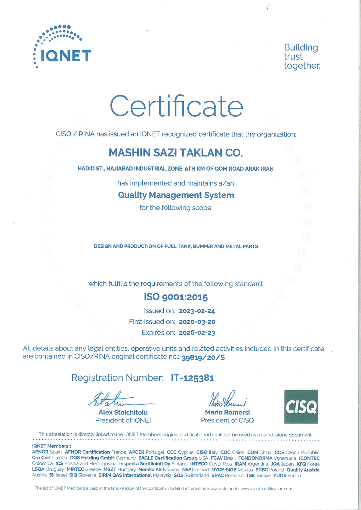 ISO 9001:2015